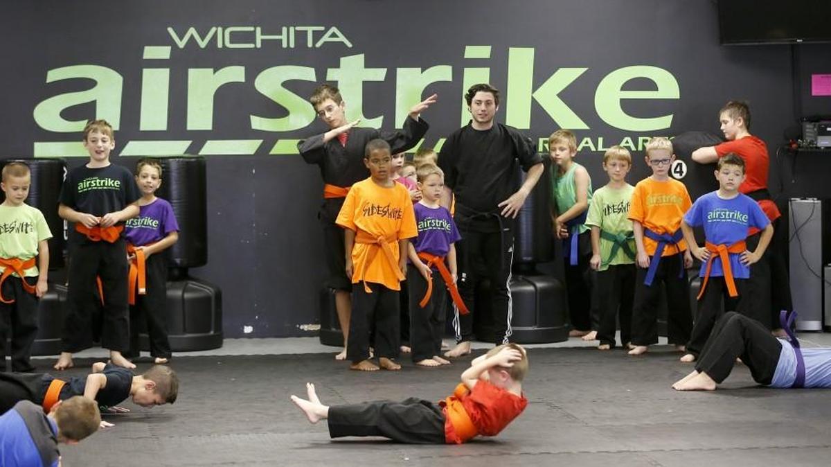 Students currently work out in 2,400 square feet at Wichita Airstrike Martial Arts, but a new location for the business at Kellogg Crossing at 600 S. Tyler will be 12,000 square feet.