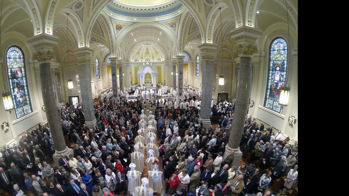 
The procession of Bishops enter the Cathedral of Immaculate Conception for the ordination of Bishop Carl Kemme. (May 1, 2014)
