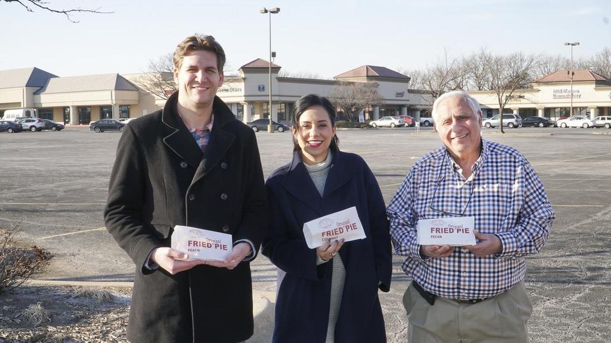 Fried Pies will open in a kiosk at Northwest Centre at 13th and Tyler early this summer. Bradley Monahan and his wife, Laura, and her father, Shaker Dakhil, are partners in the business, which they hope to open at multiple sites in and around Wichita.
