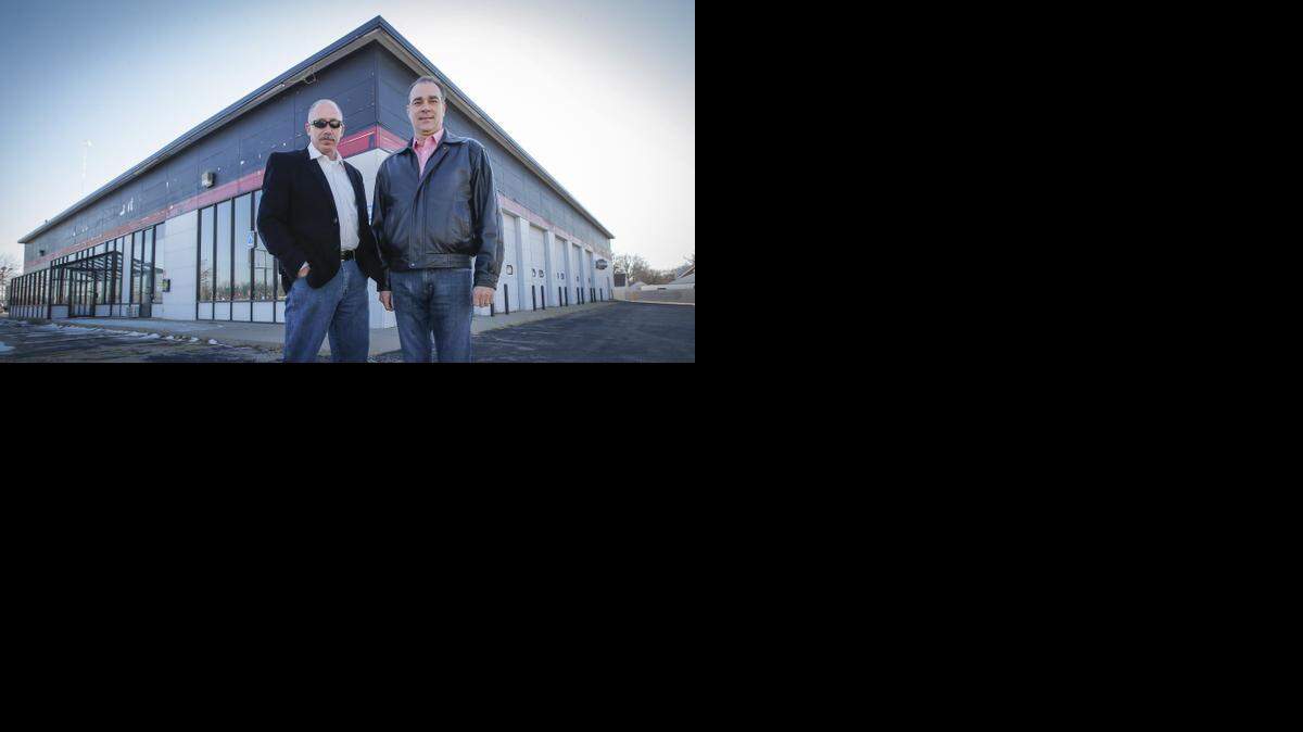 
Ken Grommet, left, and Kerry Cox are opening Range 54, a shooting range, training facility and retail shop, this summer on East Kellogg just east of Edgemoor.
