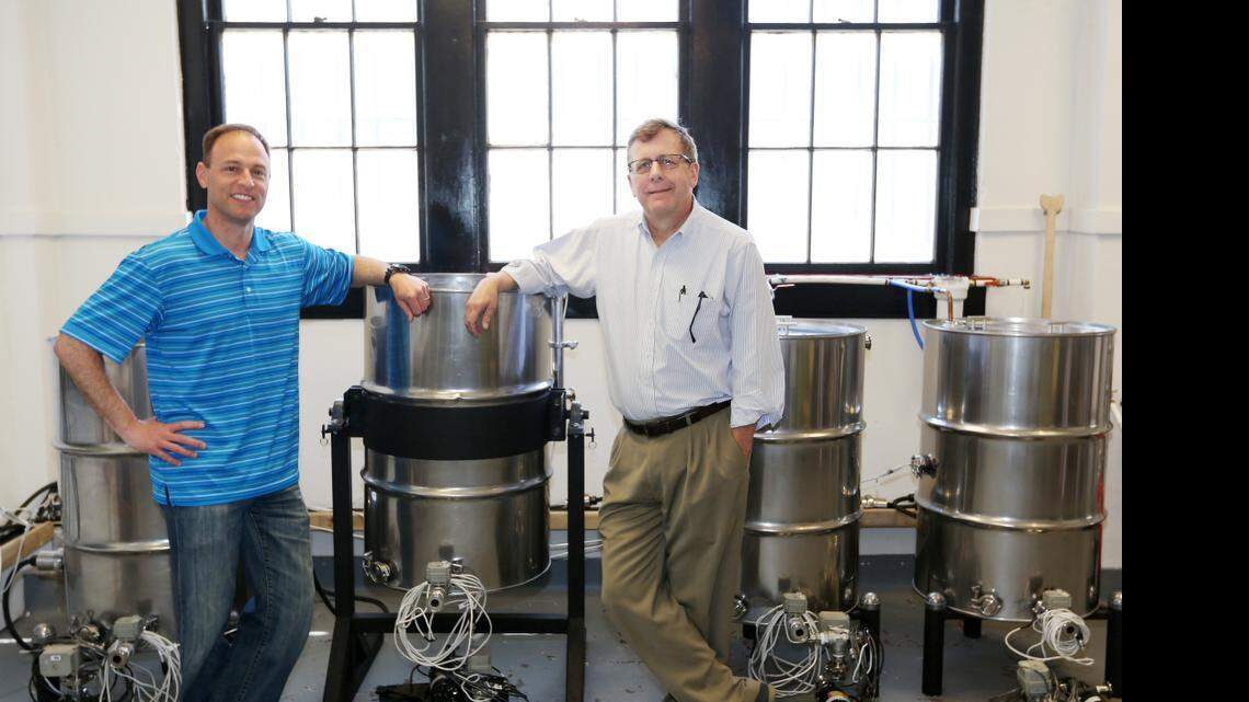 
Jason Algya, left, and Tom Kryzer are opening Third Place Brewing in downtown Wichita later this year. Kryzer says “the more the merrier” when it comes to all the new breweries in town.
