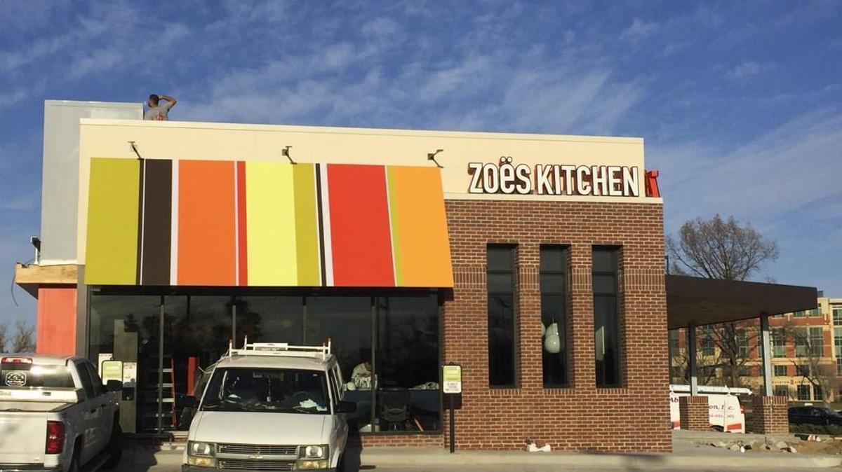 Zoe's Kitchen will open soon at Waterfront Plaza. (December 4 2017)