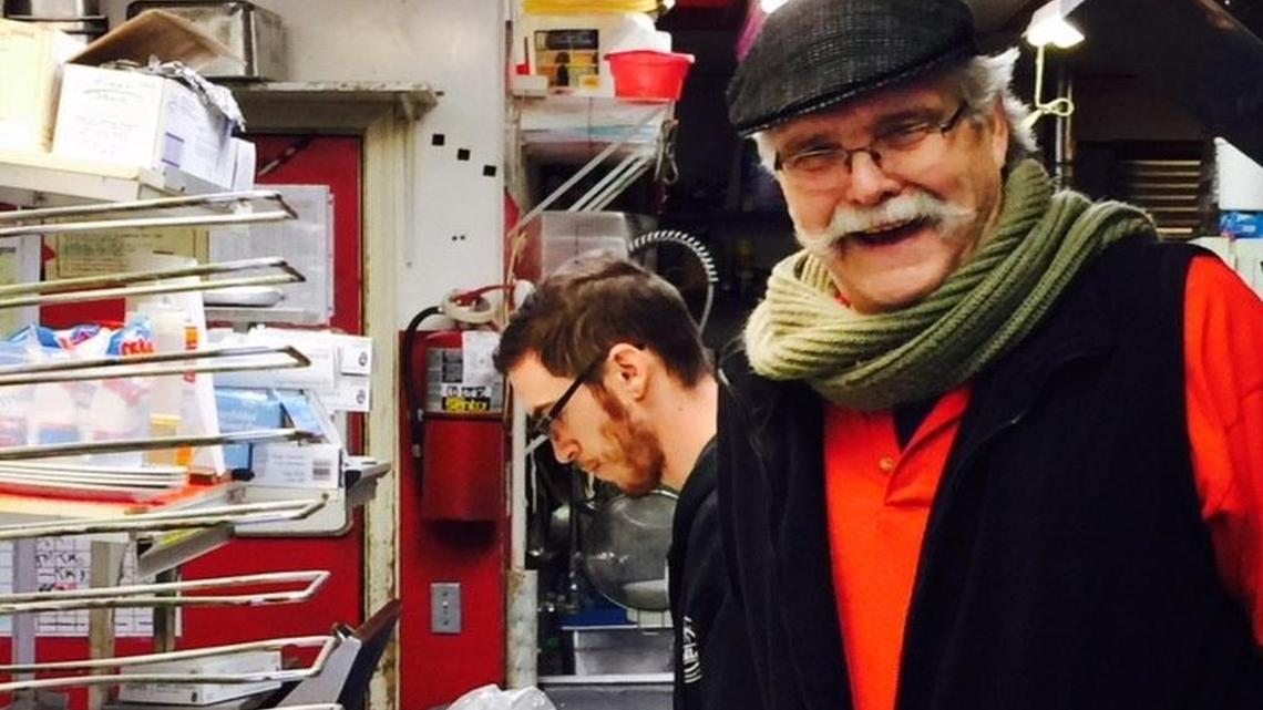 
Pat Knolla at his Knolla’s Pizza.
