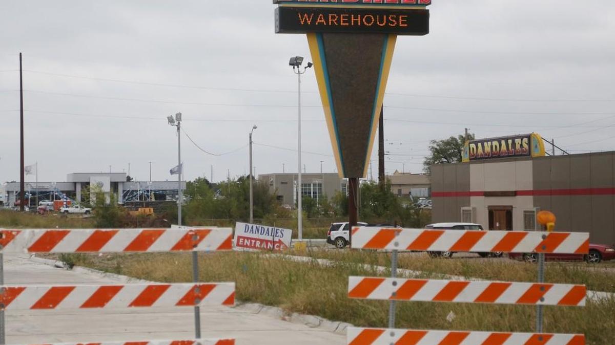 The reopened Dandales near Kellogg and Greenwich is now much more visible and easier to access from the service road in front of it.