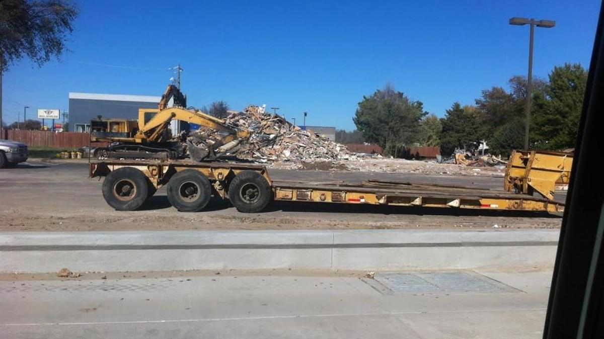 A passerby shot and shared this photo of the demolished building that used to hold the Rowdy Beaver and, for two decades before that, Willie C’s.
