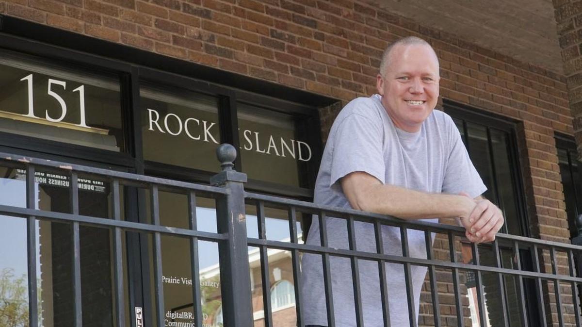 Old Town Association president Jason Van Sickle is starting Gallery Old Town at 151 N. Rock Island. It’s the first of a number of artistic ventures he has planned for the area.