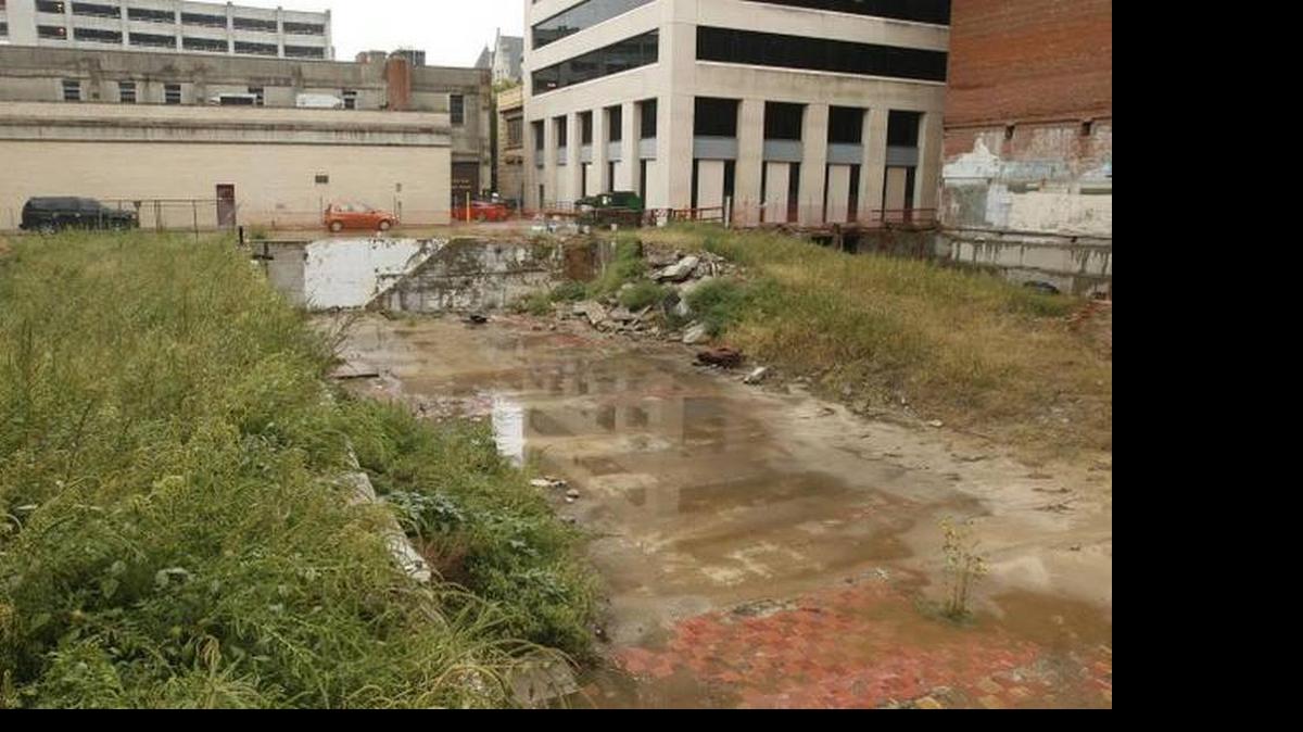 
The space along Douglas Avenue that will be transformed into a pop-up park this summer, which is a little later than planned. 
