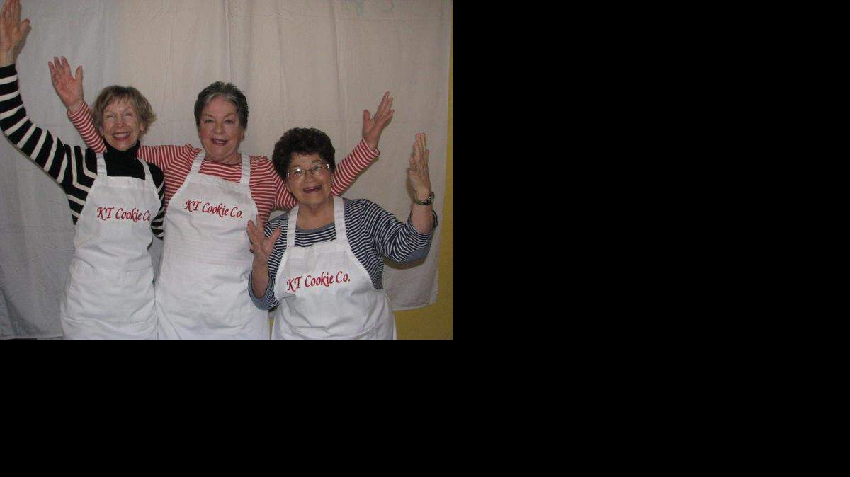 
Kathy Trollope Wyatt, center, has returned to KT Cookie Co. with her friends Judy Gomez, left, and Squeek Crouse.
