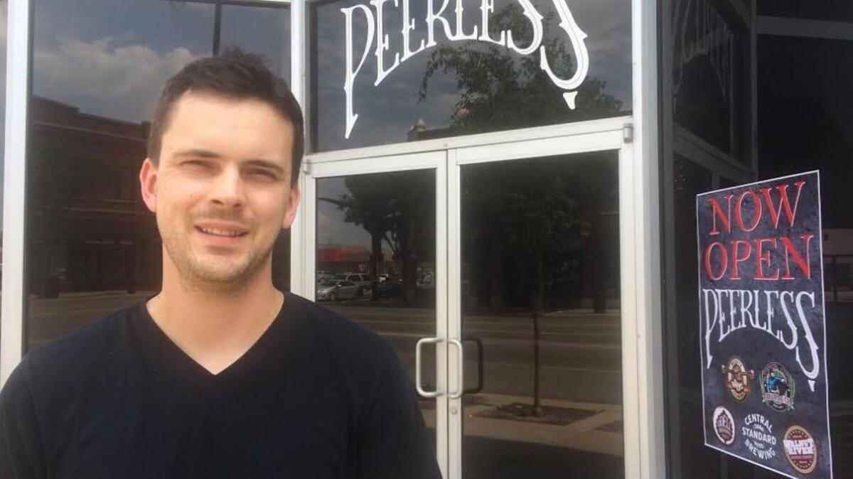 Travis Hatfield opened a new bar, Peerless, next to District Taqueria in Old Town on Thursday.