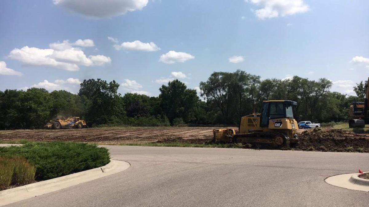 Work has begun on a new building for Lubrication Engineers at the Office Park at Eberly Farm.