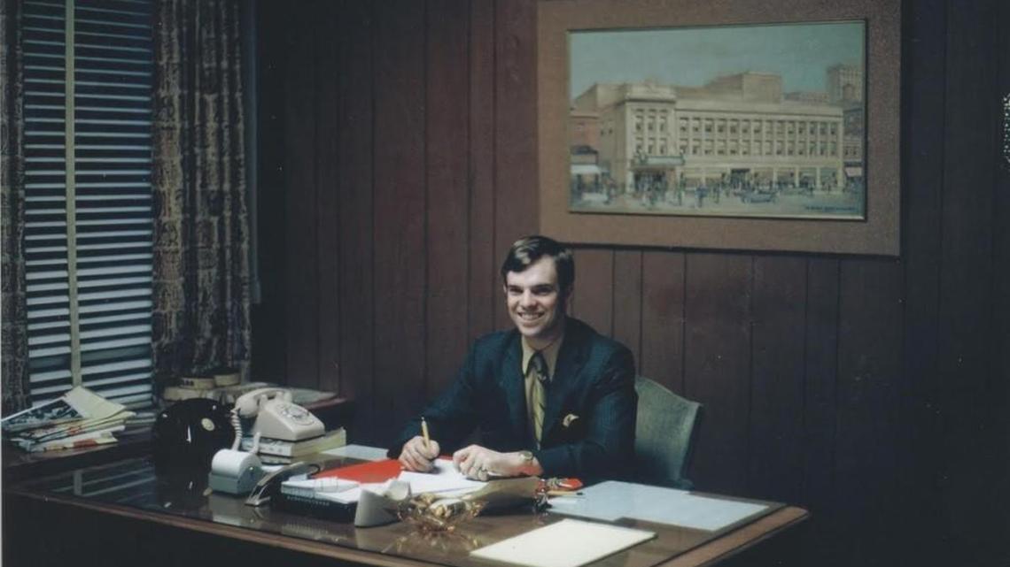 An 18-year-old Bill Warren in his manager’s office at Fox Theatre.