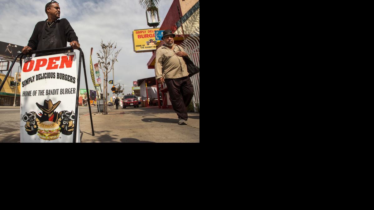 
Maurice Thrower, co-owner of Simply Delicious Burgers, said he offers healthier fare such as vegetarian and turkey burgers in the Leimert Park neighborhood of Los Angeles. A Los Angeles ordinance designed to curb obesity in low-income areas by restricting the opening of new fast-food restaurants has failed to reduce fast-food consumption or reduce obesity rates in the targeted neighborhoods, according to a new RAND Corporation study. 
