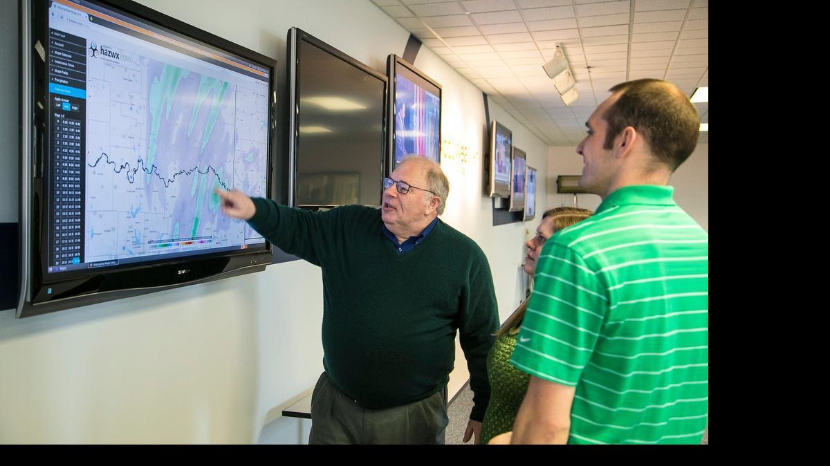 
The joint venture is a tremendous achievement for AccuWeather, said Mike Smith (left), senior vice president and chief innovation executive.
