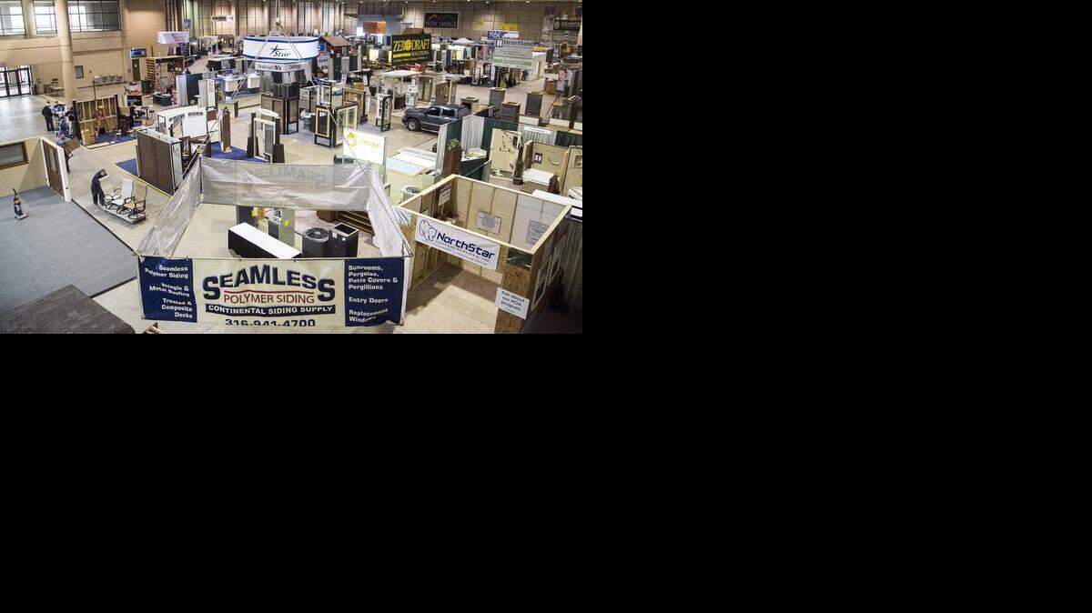 
Exhibitors prepare for the Wichita Home Show in Century II’s Expo Hall. 
