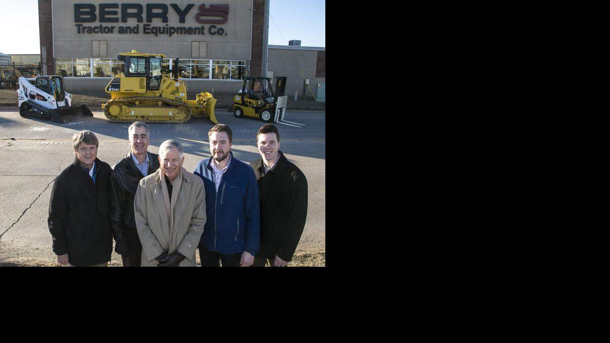 
From left, Dan Scheer, Walter Berry, Fred Berry, Jon Berry and Wes Lewis of Berry Tractor & Equipment Co. 
