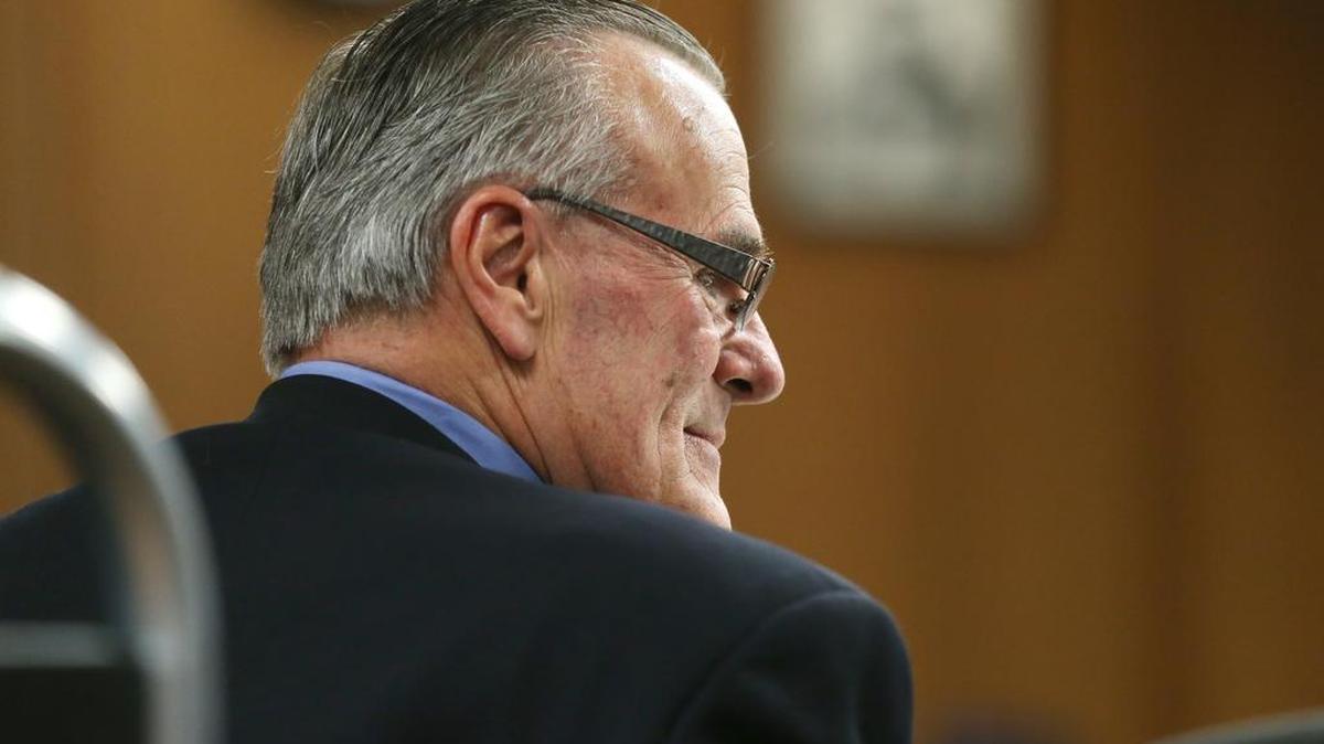 David Lundberg listens to testimony in a preliminary hearing in Sedgwick County District Court. Lundberg and his real estate partner Michael Elzufon face 61 felony counts of securities fraud and selling unregistered securities. The former downtown Wichita developers are known as the “Minnesota Guys.” (Nov. 9, 2015)