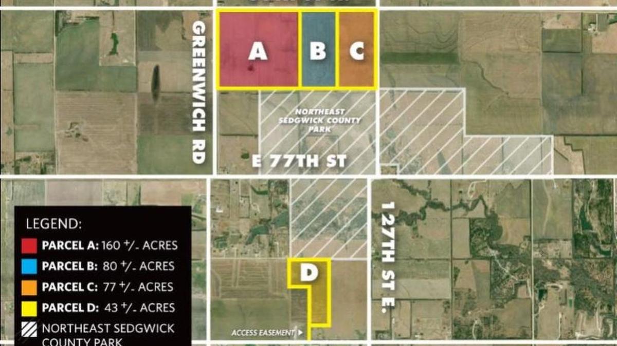 
A map of the area where land was sold Thursday.
