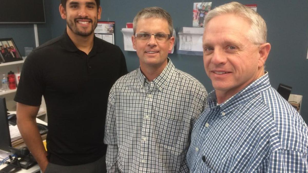 Airgroup Express owner Barry Smith, center, and employees Alex Umberger, left, and Bucky Fowler specialize in transporting unique or difficult items.