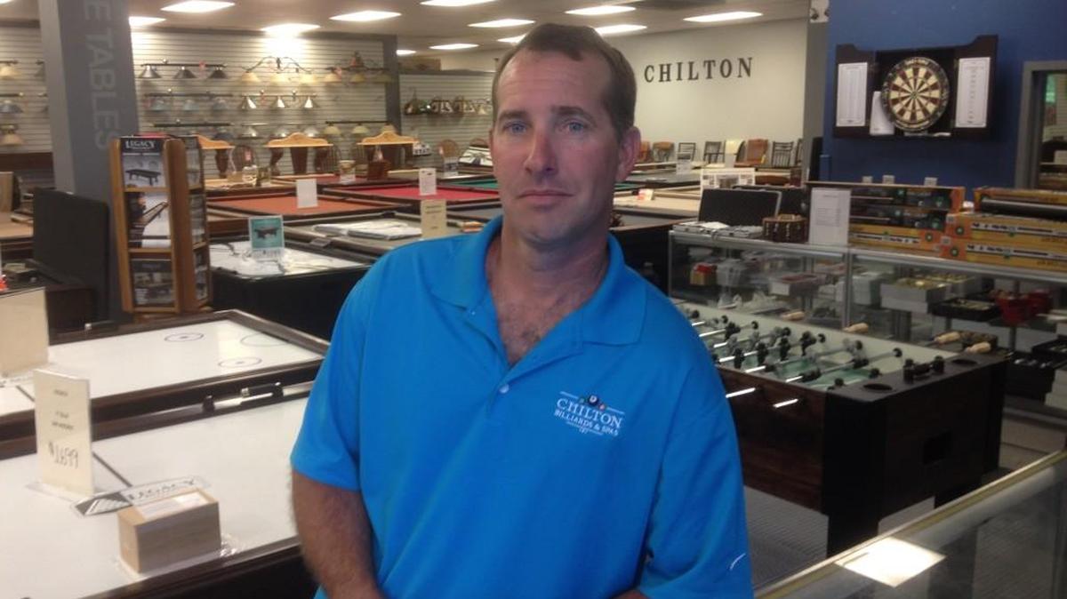 Chilton Billiards owner Chris Simons started working at the company delivering and installing pool tables before acquiring the 70-year-old business in 2010 from Stan Chilton.