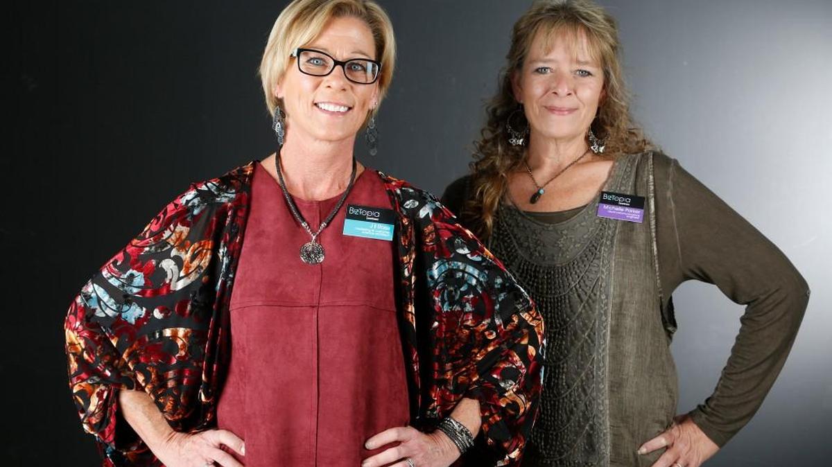 Jill Rose, left, and Michelle Parker have started a new marketing and consulting company called BizTopia Partners. (Nov. 16, 2016)