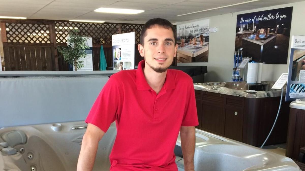 Dan Dalton, 28, started working in the hot tub industry in 2009 as an installer and repairman for another local hot tub seller. He moved into sales and then a managerial position for two others before he “just up and decided it was time to start my own business.”