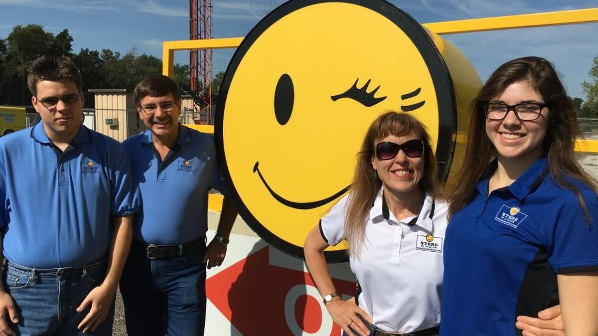 After building one business, Jerry and Lisa Winkley have started another, Store in a Wink, where their children also work. Pictured from left are Jonathan Winkley, Jerry Winkley, Lisa Winkley and Wendy Winkley.