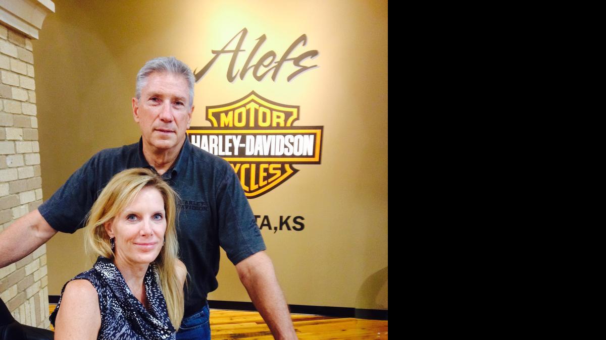 
Paula and Dan Alefs own the biggest Harley-Davidson dealership in south-central Kansas.
