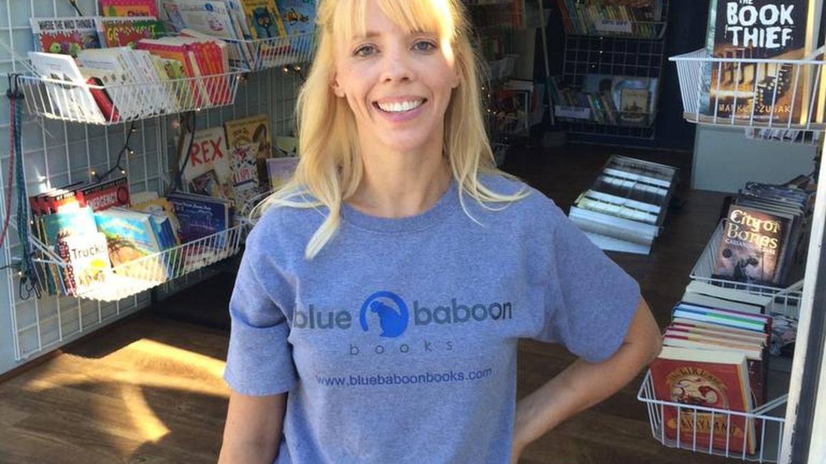 Sara Ornelas has opened a mobile children’s bookstore called Blue Baboon Books.