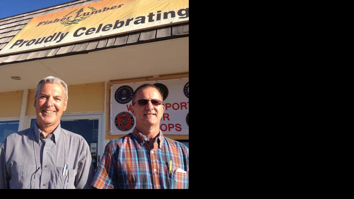 
Jack Fisher, left, and his brother Joe own Fisher Lumber, which is celebrating its 60th year in business.
