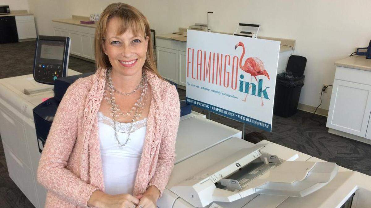 Gianna Williams opened Flamingo Ink, which offers digital printing, graphic design and website development, in May.