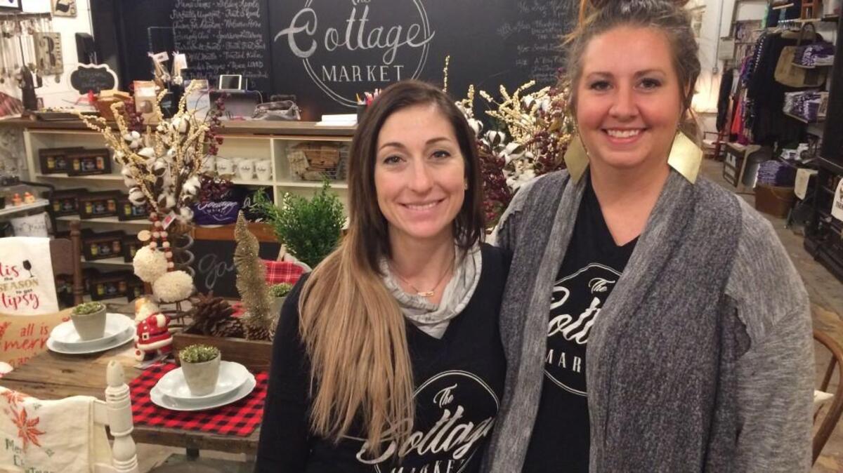 Taylor O'Neal, left, and Amanda Maness moved The Cottage Market to Valley Center earlier this year.