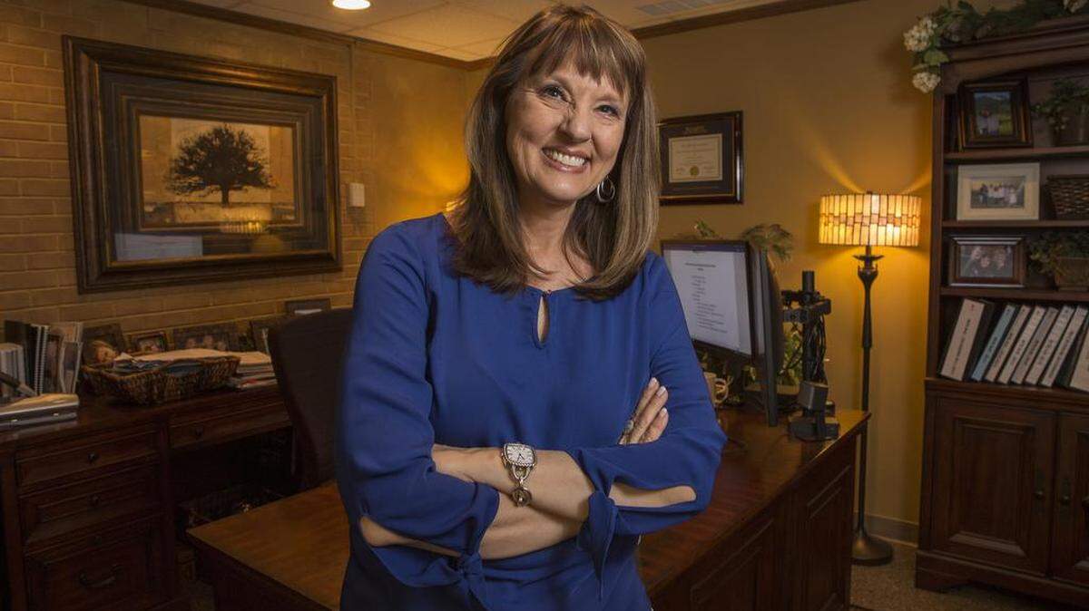 Medical Provider Resources CEO Vicki Bond at her office on south Hillside Wednesday. (April 17, 2019)