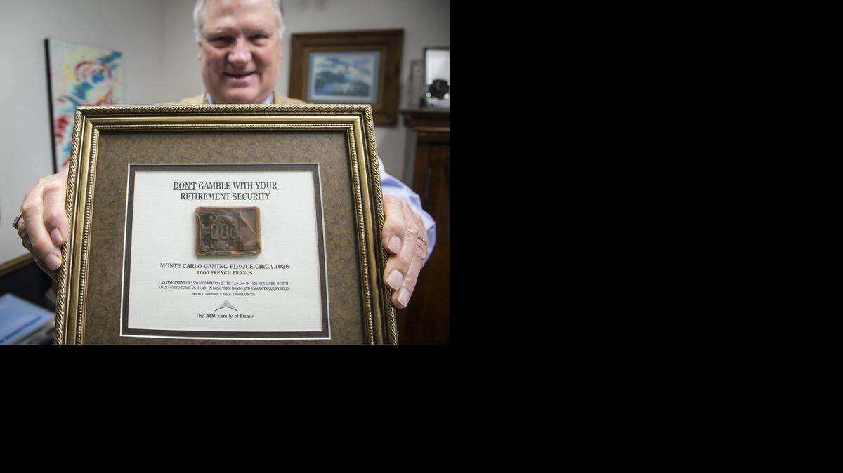
For Christmas one year, financial planner Steve Yager received a gambling chip from Monte Carlo circa 1926 that says “Don’t Gamble With Your Retirement Security.” 
