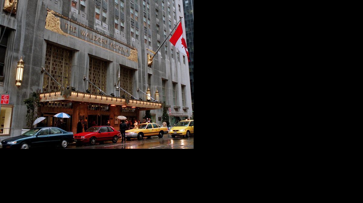
The Waldorf-Astoria hotel in New York, shown in a 1999 photo, is being sold by Hilton Worldwide to Chinese insurance company Anbang Insurance Group Co. for $1.95 billion. Hilton Worldwide will continue to manage the storied hotel for the next 100 years as part of an agreement with Anbang.
