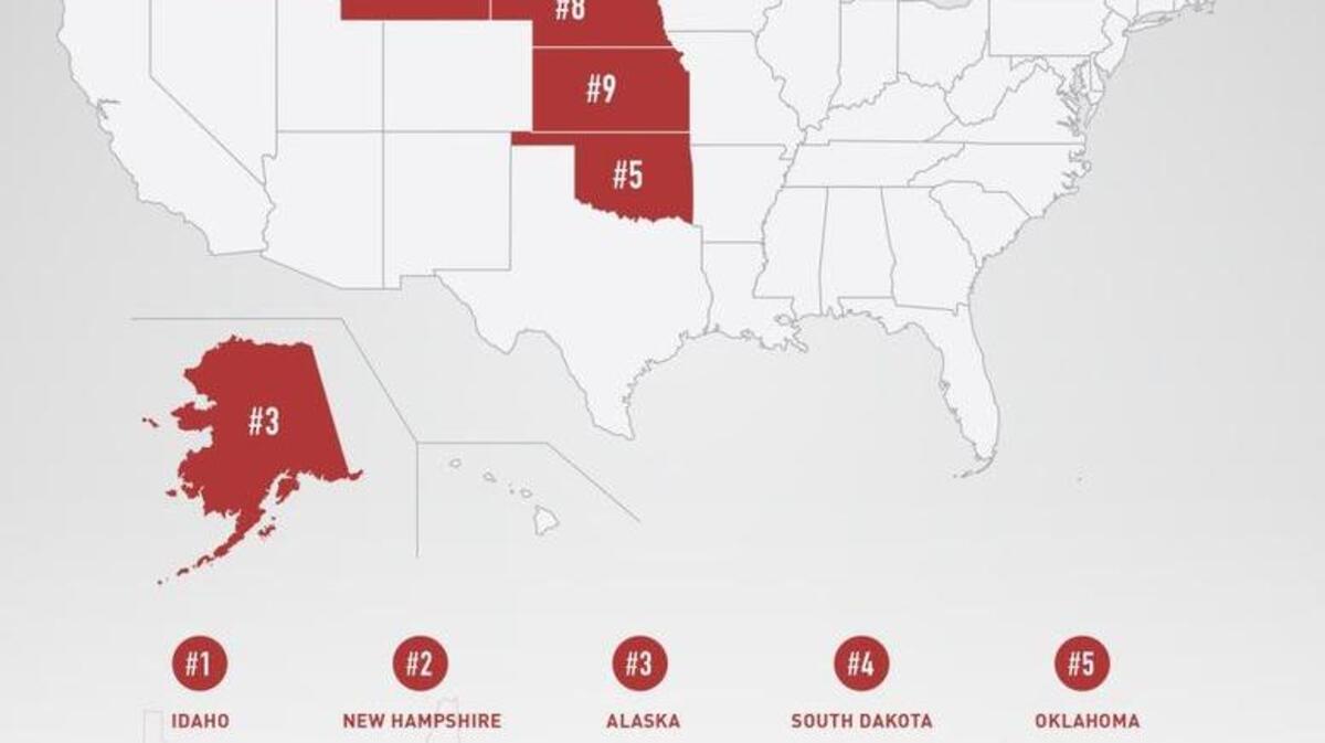 Top 10 states with the most unused vacation