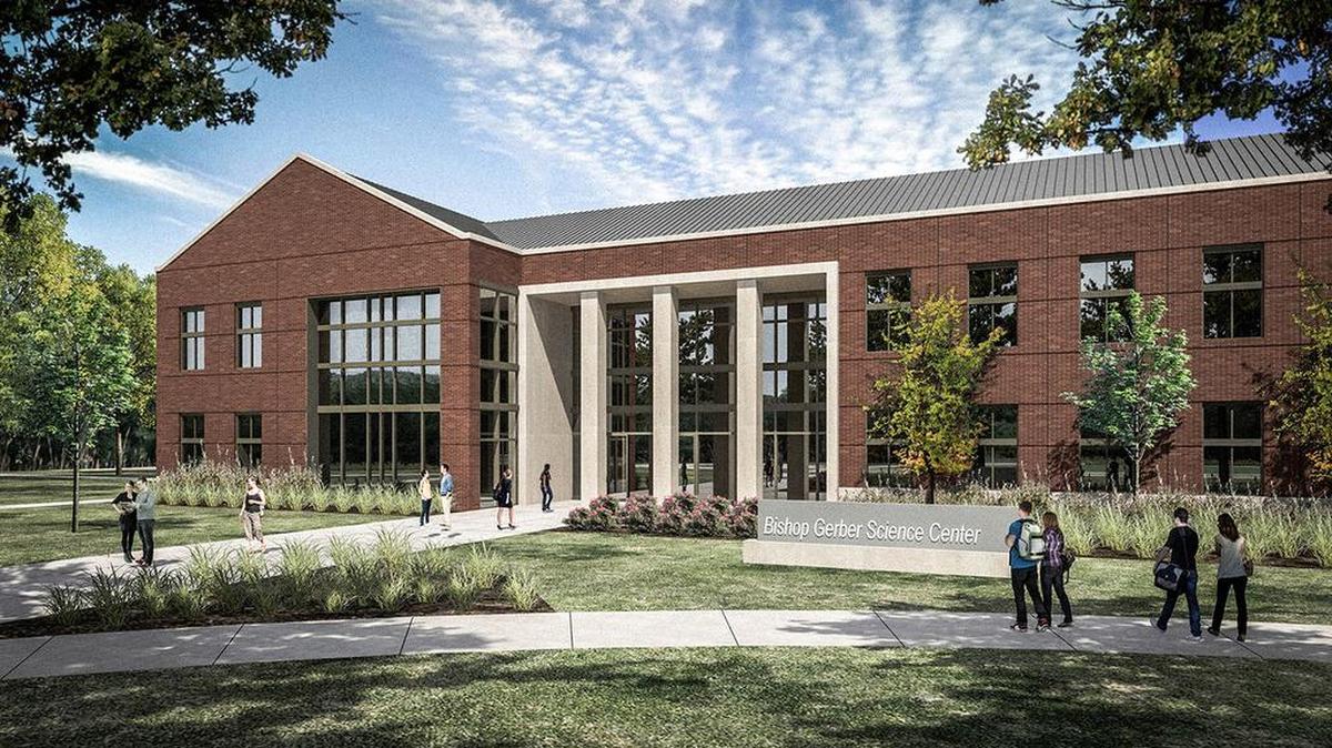 This artist’s illustration shows Newman University’s planned Bishop Gerber Science Center.