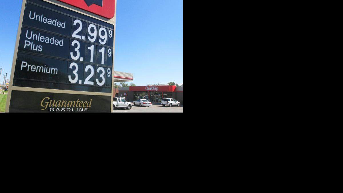 
Gas prices in Wichita have dipped below the $3 dollar mark with prices around town at $2.99 or $2.98. This Quik Trip location on west Central near I-235 dropped its price for unleaded to $2.99. 
