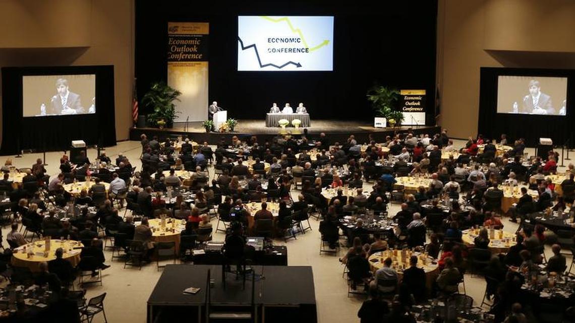 
The 36th annual Wichita Area Economic Outlook Conference met at Century II on Thursday morning. (Oct. 1, 2015)
