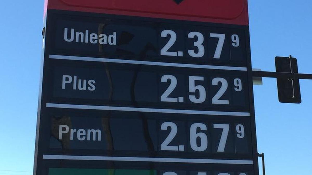 
Gas prices are starting to go down from their temporary high of $2.45 per gallon on Friday. 

