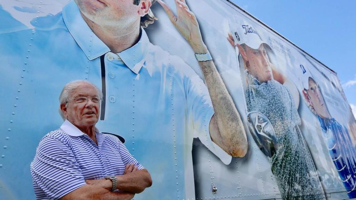 Gordon Gresham, 81, is the Web.com Tour Volunteer of the Year. The Boeing retiree still plays nine holes a week at Hidden Lakes Golf Club. (June 14, 2017)