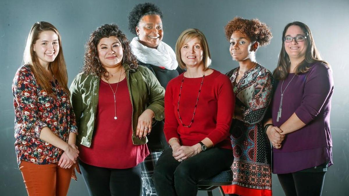 The 2017 Difference Maker winners, from left: Lori Barnes, Alicia Villa, Alisha English- Harris, Karen Schmidt, Turquoise Thomas-Morales and Amber Beck.
