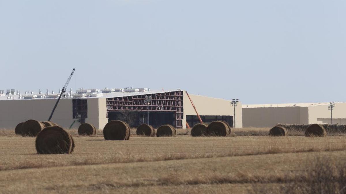 Construction continues on the new KC-46A hangars at McConnell Air Force Base. The KC-46 tankers will replace the aging fleet of KC-135 refueling tankers.