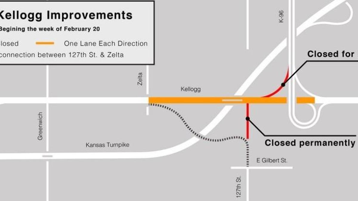 Construction work on Kellogg projects will affect those who drive on the east side.