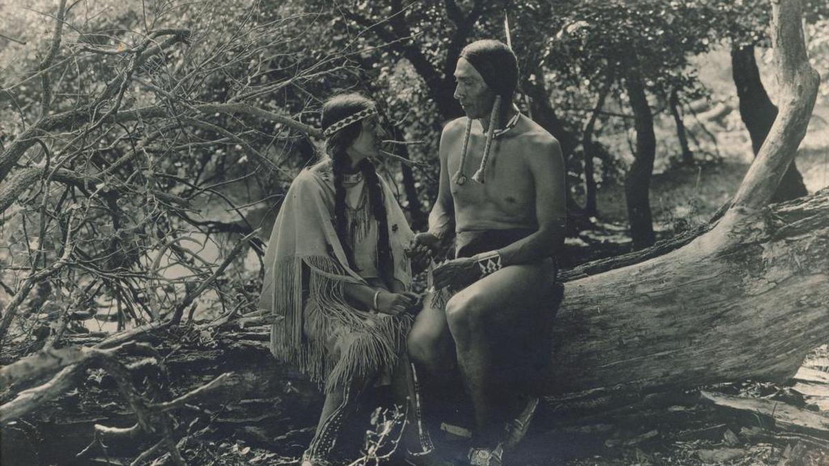 
Comanche tribal members Esther LaBarre and White Parker were the lead actors in “The Daughter of Dawn.” Other actors in the movie were children of Comanche Chief Quanah Parker: White and Wandada Parker.
