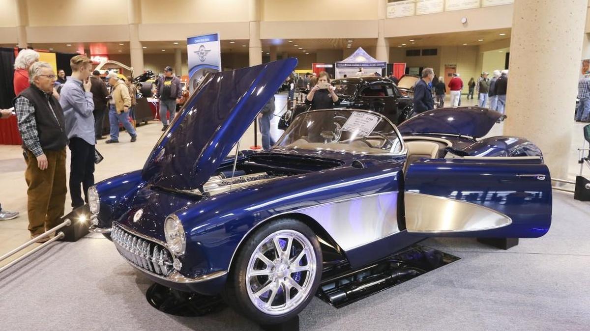 This customized 1957 Corvette is one of the first cars you see when you enter the Starbird-Devlin Charities Car Show at Century II.