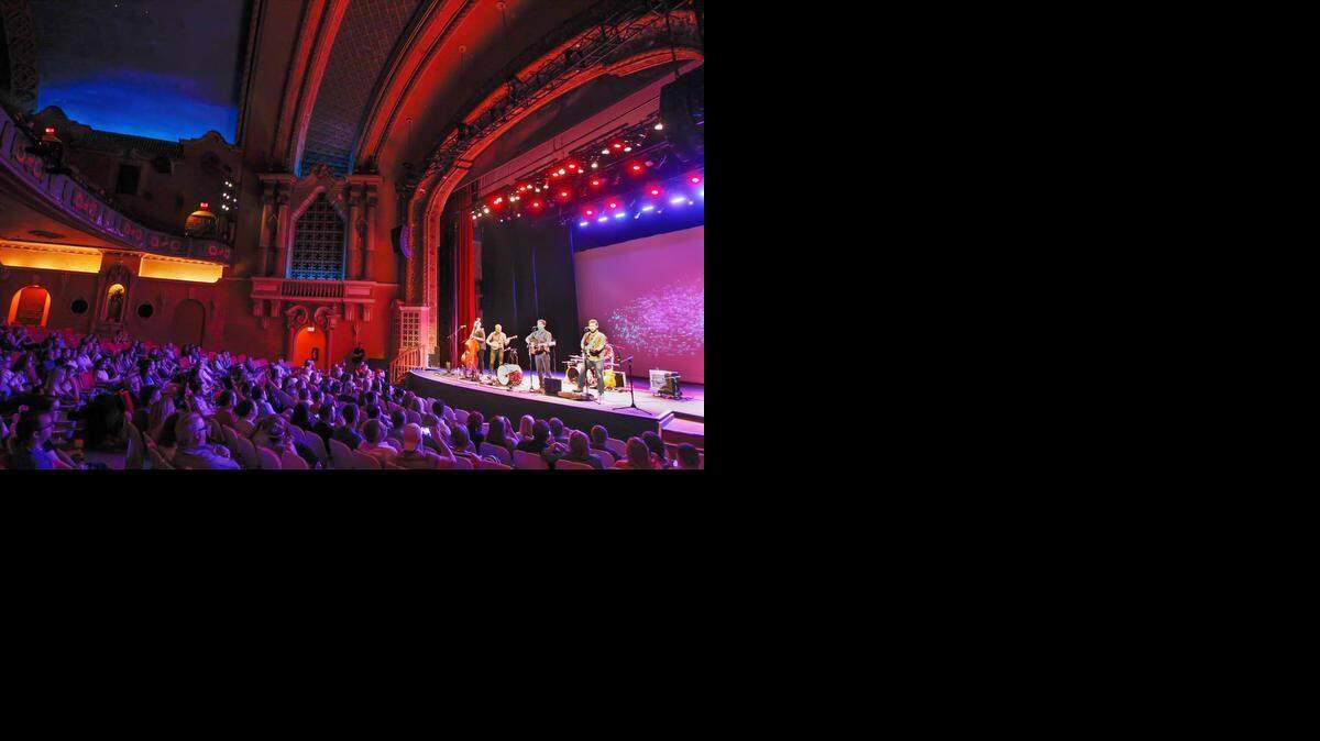 
Jared Kolesar of Jared and the Mill entertains the crowd at the Orpheum in 2014.
