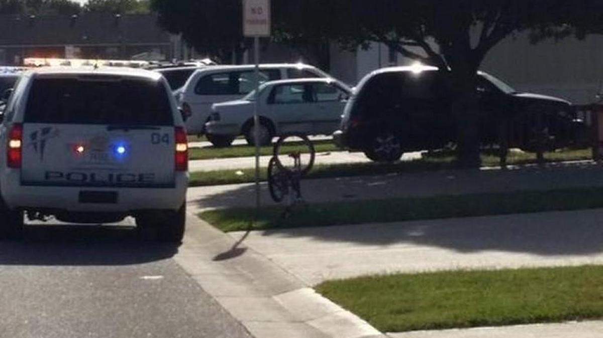 A car struck a bicycle carrying three girls in Haysville on Wednesday. One of the girls, who is 8, was hospitalized. (July 12, 2017)