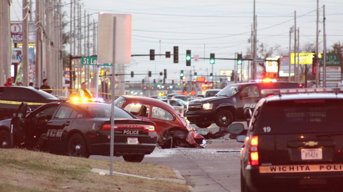 An approximately 50-year-old man on a bicycle was killed in a three-car crash in the 400 block of North West Street on Saturday.