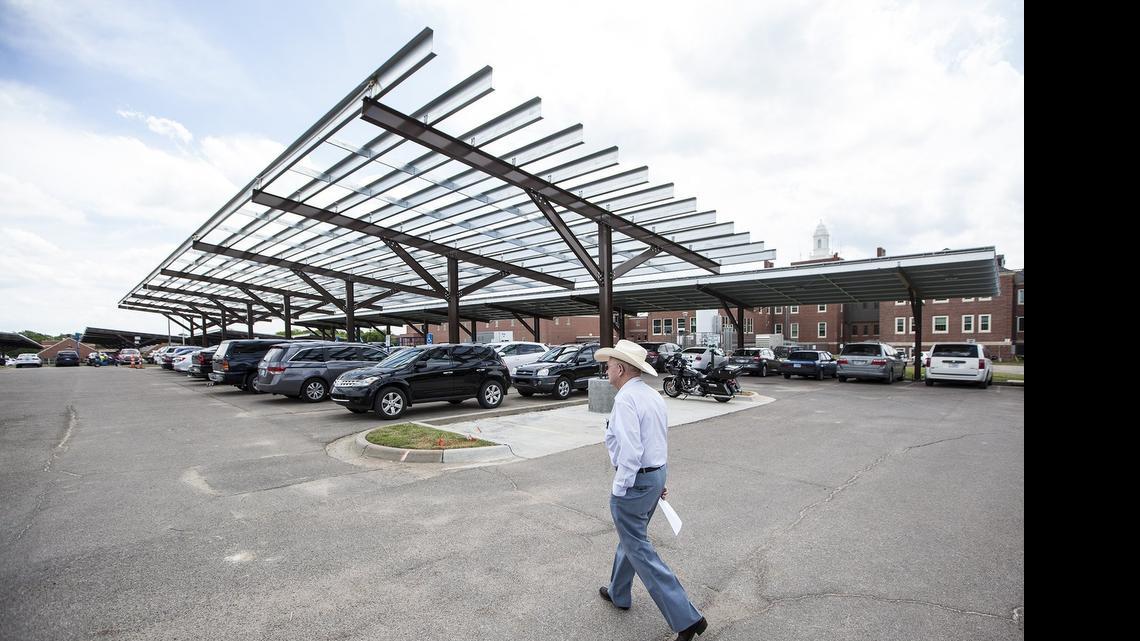 
Robert J. Dole VA Medical Center is building solar panels over some parking lots and constructing new lots. 
