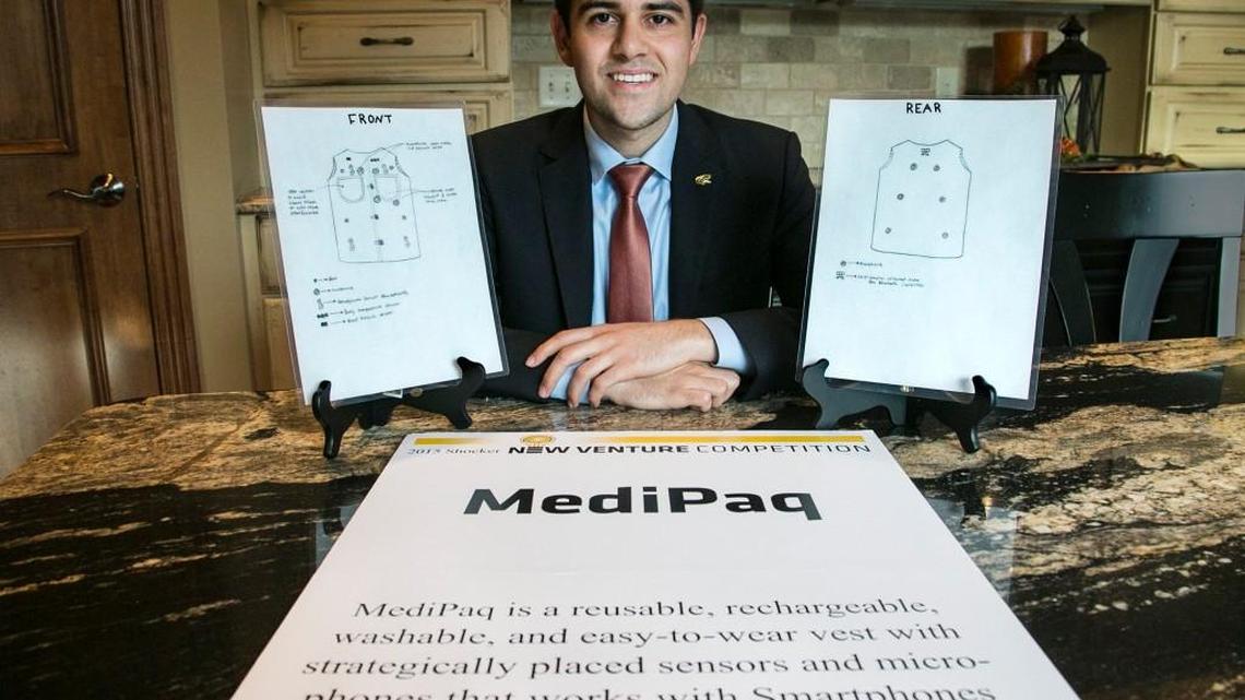 
Hassan Farhoud is inventing a wearable medical vest that might allow heart patients to be remotely monitored by doctors. (Sept. 11, 2015)
